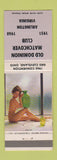 Matchbook Cover - Old Dominion Match Club 1968 Arlington VA pinup