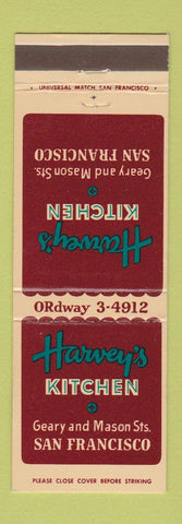 Matchbook Cover - Harvey's Kitchen San Francisco CA
