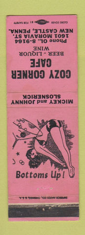 Matchbook Cover - Cozy Corner Cafe New Castle PA girlie WEAR