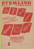 Matchbook Cover - Sterling Bolt Co Chicago IL 40 Strike