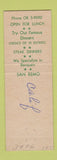 Matchbook Cover - Sam Remo Restaurant San Francisco CA
