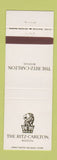 Matchbook Cover - Ritz Carlton Hotel Boston MA