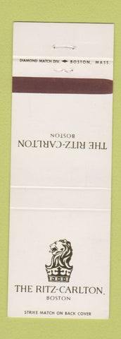 Matchbook Cover - Ritz Carlton Hotel Boston MA