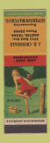 Matchbook Cover - JD Croisdale Superior Match Austin TX pinup