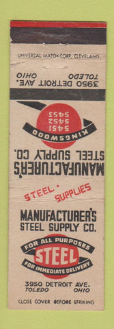 Matchbook Cover - Manufacturer's Steel Toledo OH WEAR