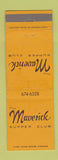 Matchbook Cover - Maverick Super Club