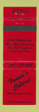 Matchbook Cover - Fannie's Cabaret Brooklyn IL Strip Club
