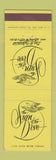 Matchbook Cover - Sing of the Dove Bar Restaurant New York City