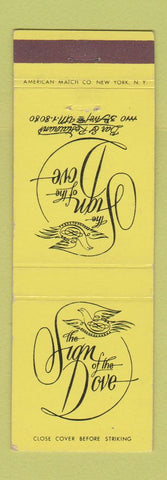 Matchbook Cover - Sing of the Dove Bar Restaurant New York City