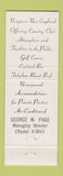 Matchbook Cover - Colonial Restaurant Lynnfield MA DD Bean