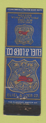 Matchbook Cover - Eliel Loeb Insurance Chicago Boston Philadelphia WEAR