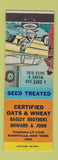 Matchbook Cover - Certified Oats Wheat Seeds Rushville NY