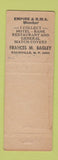 Matchbook Cover - Certified Oats Wheat Seeds Rushville NY