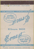 Matchbook Cover - Ernest Hair Styling Milwaukee WI girlie back 40 Strike