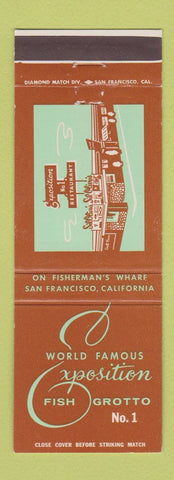 Matchbook Cover - Exposition Fish Grotto San Francisco CA