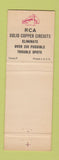 Matchbook Cover - RCA Color TV Bill's Radio Conneaut Lake PA