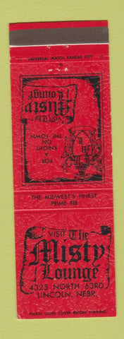 Matchbook Cover - Misty Lounge Lincoln NE