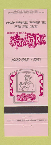 Matchbook Cover - Macardy's Restaurant Mount Clemens MI
