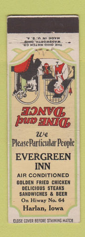 Matchbook Cover - Evergreen Inn Harlan IA