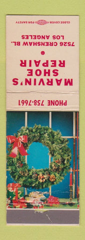Matchbook Cover - Marvin's Shoe Repair Los Angeles CA Christmas