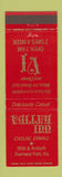 Matchbook Cover - Valley Inn Overland Park KS restaurant