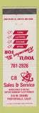 Matchbook Cover - CB Sales Service Porterville CA radio