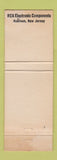 Matchbook Cover - RCA Distributing Harrison NJ
