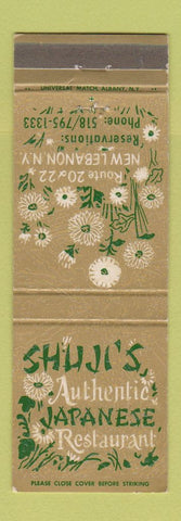 Matchbook Cover - Shuki's Japanese Restaurant New Lebanon NY