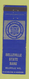 Matchbook Cover - Belleville State Bank WI WEAR