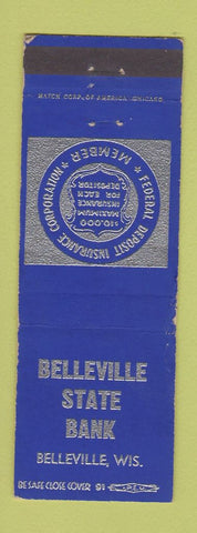 Matchbook Cover - Belleville State Bank WI WEAR