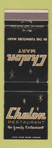 Matchbook Cover - Chalon Restaurant Los Angeles CA? BLACK