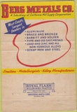 Matchbook Cover - Berg Metals Co Los Angeles CA 40 Strike