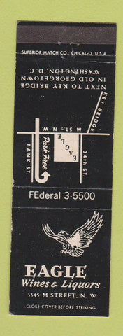 Matchbook Cover - Eagle Wines Liquors Washington DC