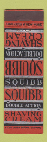 Matchbook Cover - Squibb Shaving Cream Deco 1934