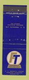 Matchbook Cover - FT Products Uxbridge Middlesex UK England Fastenings