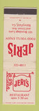 Matchbook Cover - Jeri's Restaurant Bakersfield CA WEAR
