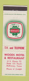 Matchbook Cover - Woods Motel Restaurant McKinney TX