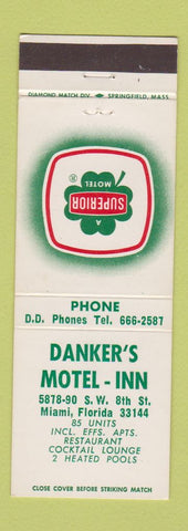 Matchbook Cover - Danker's Motel Inn Miami FL