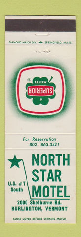 Matchbook Cover - North Star Motel Burlington VT