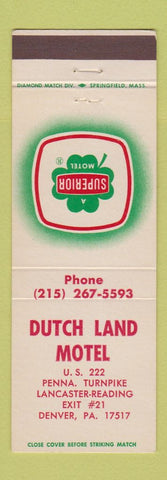 Matchbook Cover - Dutch Land Motel Denver PA