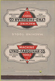 Matchbook Cover - Lynd Farquhar Machine Tools Boston MA 40 Strike