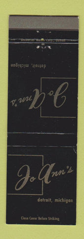 Matchbook Cover - Jo Ann's Detroit MI restaurant
