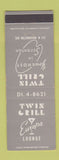 Matchbook Cover - Twin Grill Europa Lounge Scranton PA
