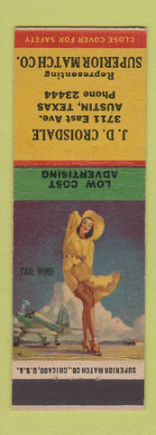 Matchbook Cover - JD Croisdale Superior Match Austin TX pinup