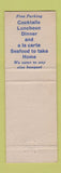 Matchbook Cover - Oakland Seafood Grotto CA
