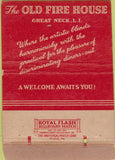Matchbook Cover - Old Fire House Great Neck LI NY 40 Strike