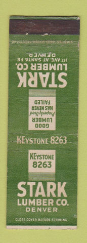 Matchbook Cover - Stark Lumber Denver Colorado WEAR
