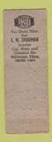 Matchbook Cover - Spreeman's Jewelry Stillwater MN ADVANCE WORN