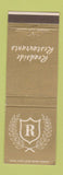 Matchbook Cover - Roadside Restaurants Aitkin McGregor MN