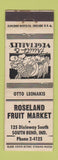 Matchbook Cover - Roseland Fruit Market South Bend IN WEAR